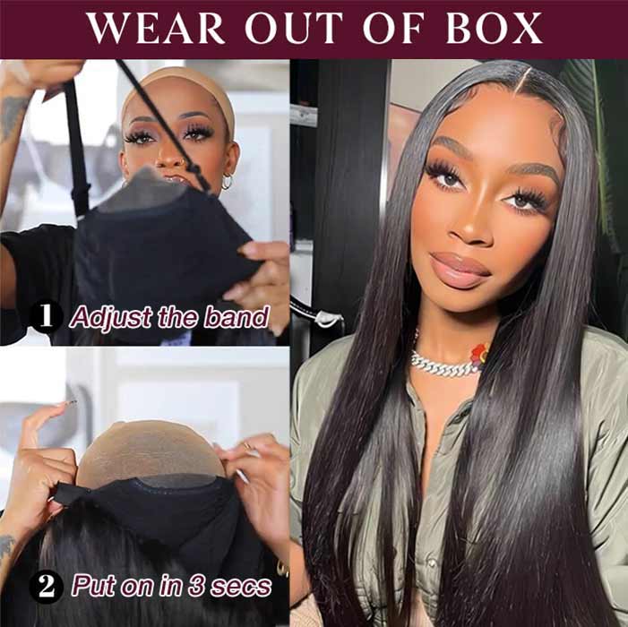 Air Cap-Breathable Straight HD Transparent Lace Front Glueless Wig - KEITHWEAR.COM