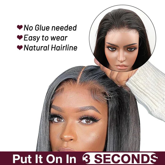 Air Cap-Breathable Straight HD Transparent Lace Front Glueless Wig - KEITHWEAR.COM