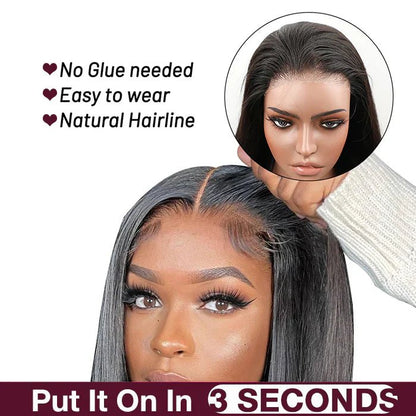 Air Cap-Breathable Straight HD Transparent Lace Front Glueless Wig - KEITHWEAR.COM
