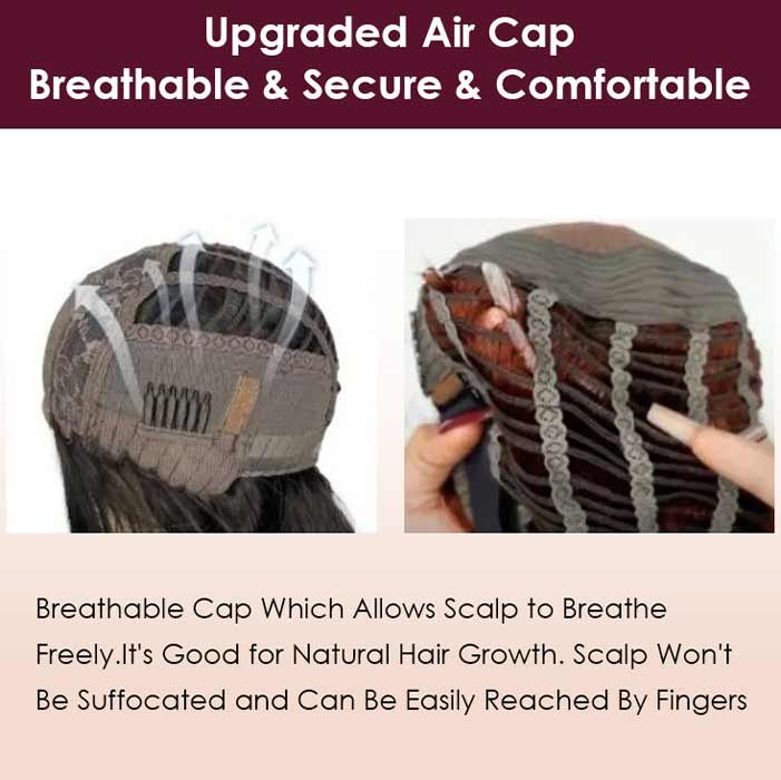 Air Cap-Breathable Straight HD Transparent Lace Front Glueless Wig - KEITHWEAR.COM