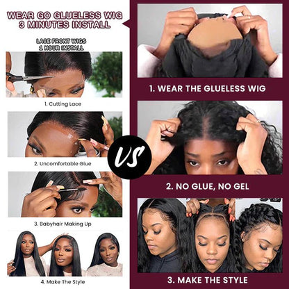 Wear And Go-Glueless Body Wave Pre-Cut HD Lace Closure Human Hair Wigs - KEITHWEAR.COM