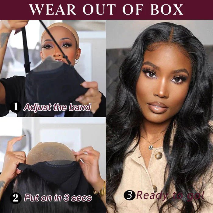 Wear And Go-Glueless Body Wave Pre-Cut HD Lace Closure Human Hair Wigs - KEITHWEAR.COM