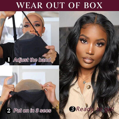 Wear And Go-Glueless Body Wave Pre-Cut HD Lace Closure Human Hair Wigs - KEITHWEAR.COM