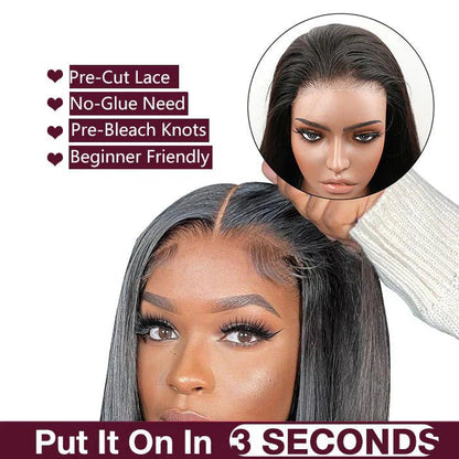 Wear And Go-Glueless Loose Deep Wave Pre-Cut HD Lace Closure Human Hair Wigs - KEITHWEAR.COM