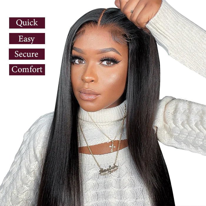 Wear And Go-Straight HD Glueless Human Hair Pre Cut Lace Wig - KEITHWEAR.COM