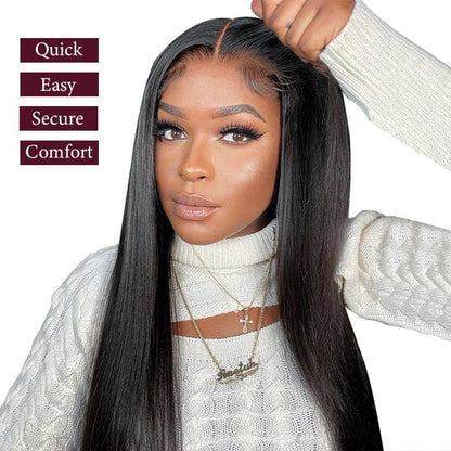 Wear And Go-Straight HD Glueless Human Hair Pre Cut Lace Wig - KEITHWEAR.COM